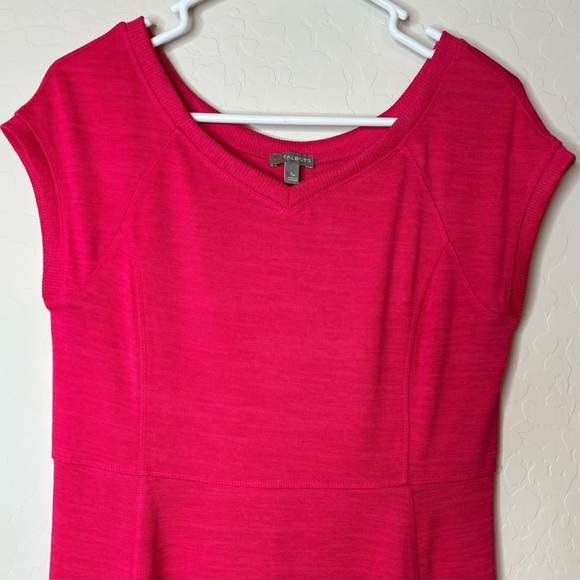 Talbots Dress Women Small Petite Pink Causal Short Sleeve Basic Office Everyday - Picture 2 of 6